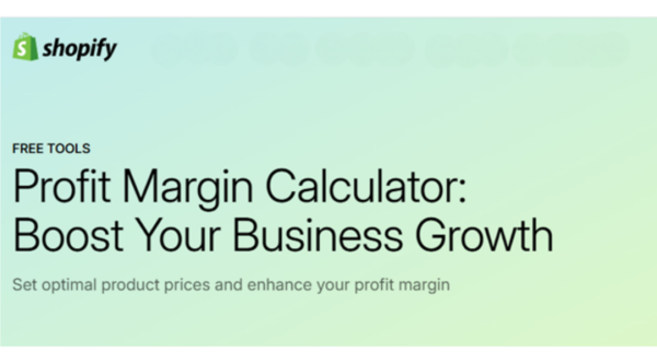 Shopify profit margin calculator
