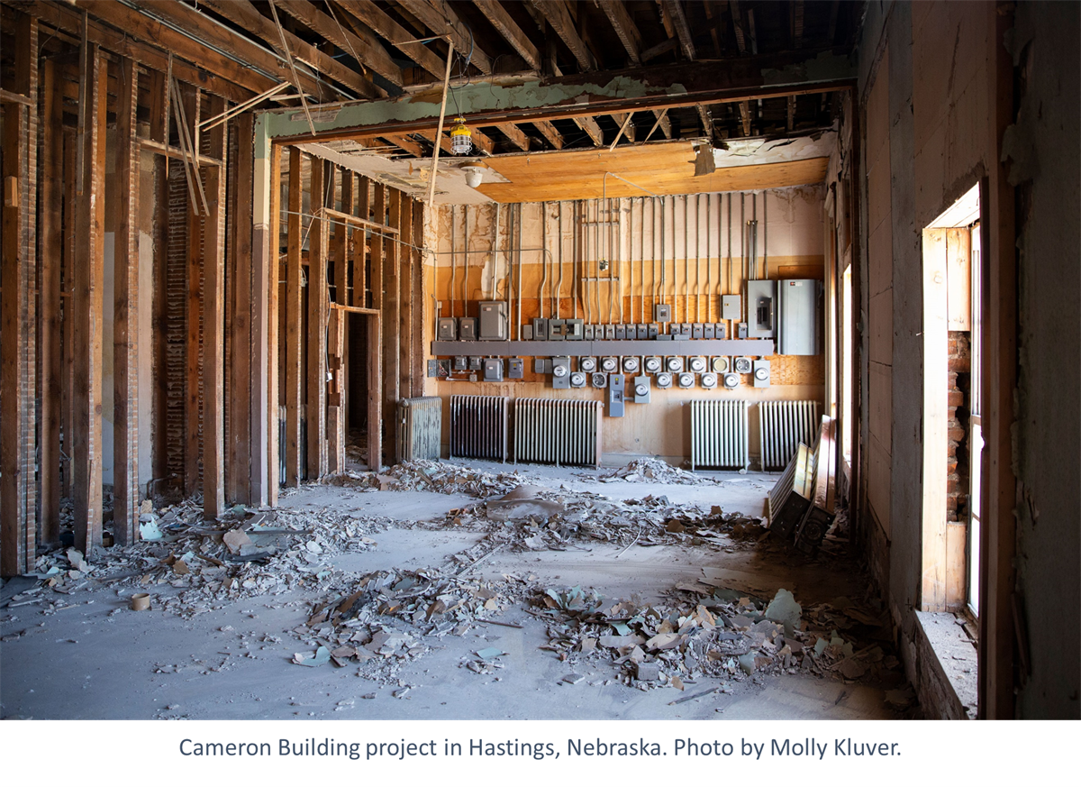 Cameron building interior renovations.