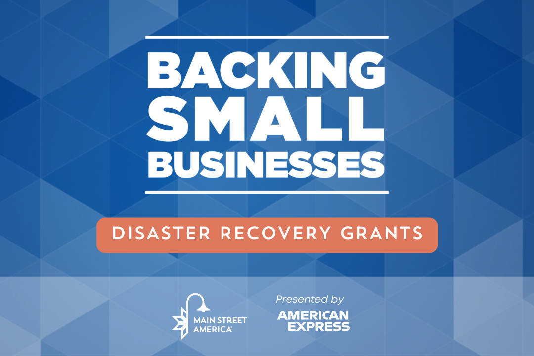 Backing Small Businesses Disaster Recovery Grants, supported by American Express