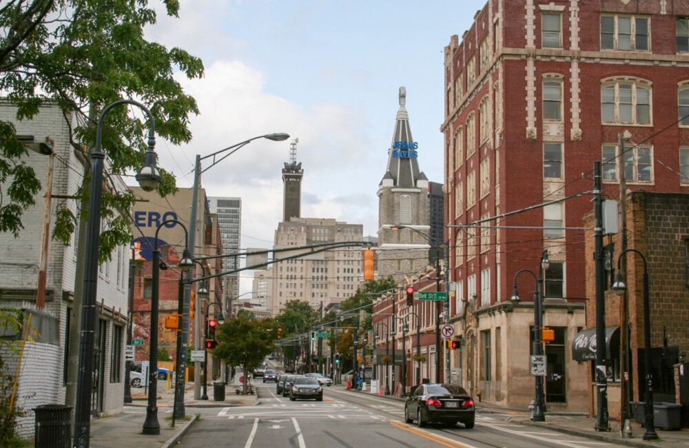 Street scene in Atlanta, Georgia.