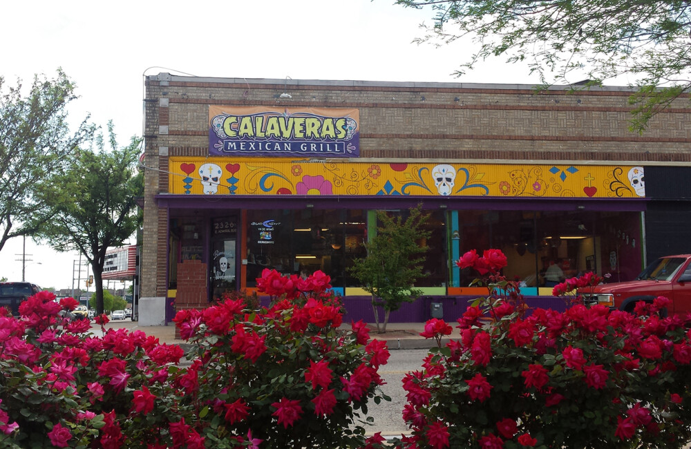 Mexican restaurant sporting a bright yellow facade.