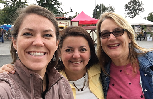 Selfie of three women.