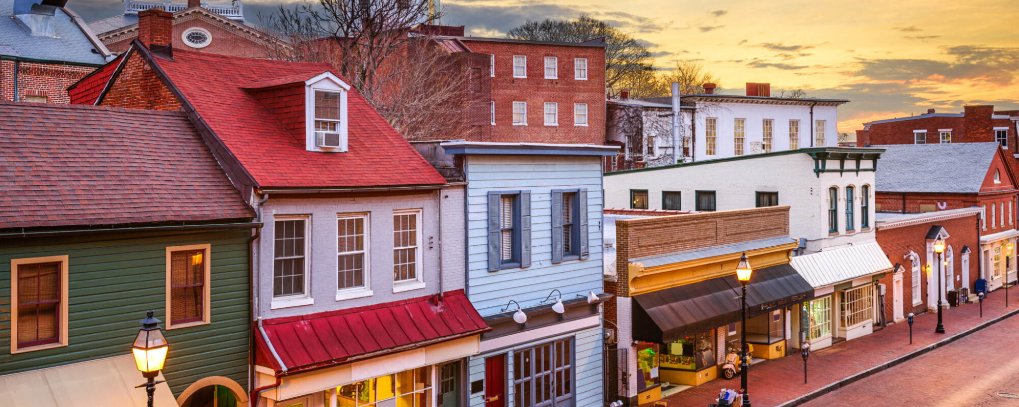 Aerial view of downtown Annapolis, Maryland.