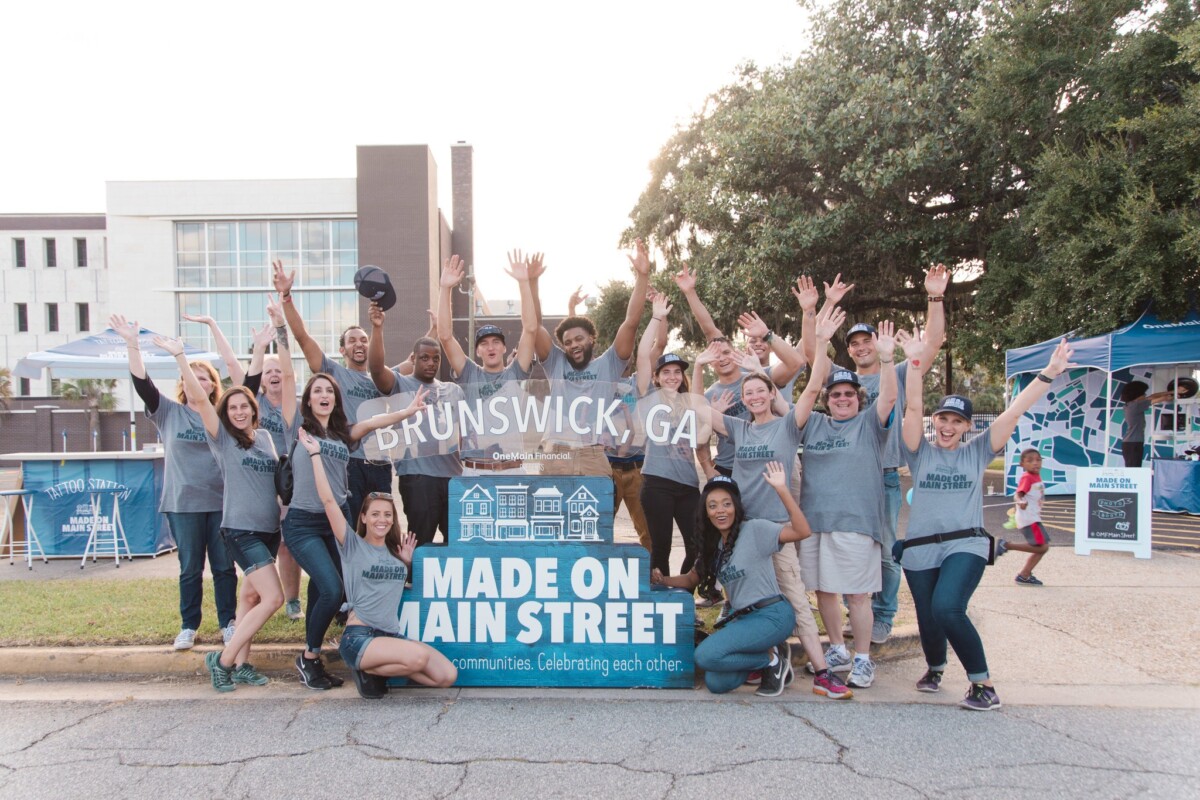 Community members celebrating in Brunswick, Georgia.