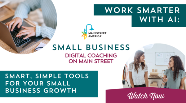 Webinar "Trabaje de forma más inteligente con la IA": Consejos inteligentes y sencillos para el crecimiento de su pequeña empresa: Ver ahora