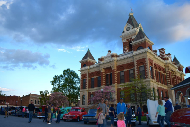 View of downtown Franklin, Indiana