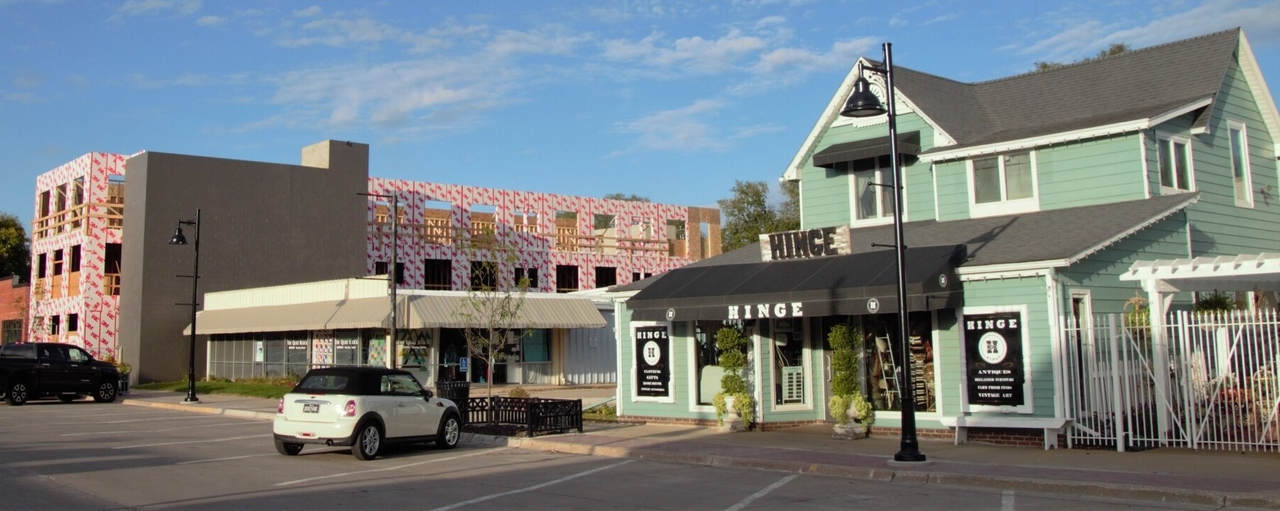 New downtown housing construction in progress