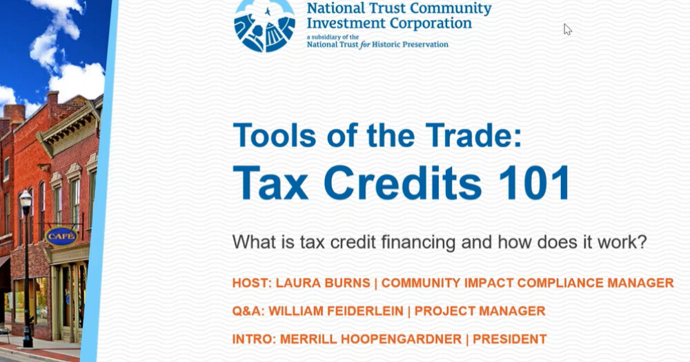 Webinar: Tax Credits 101 | Main Street America