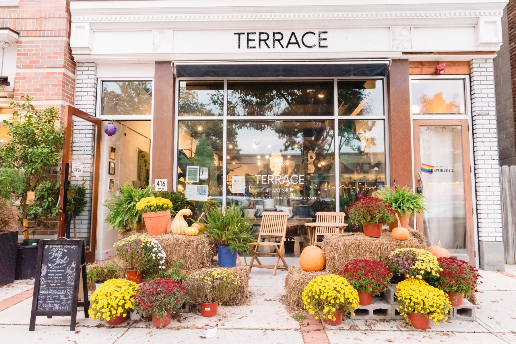 Exterior of a trendy plant shop