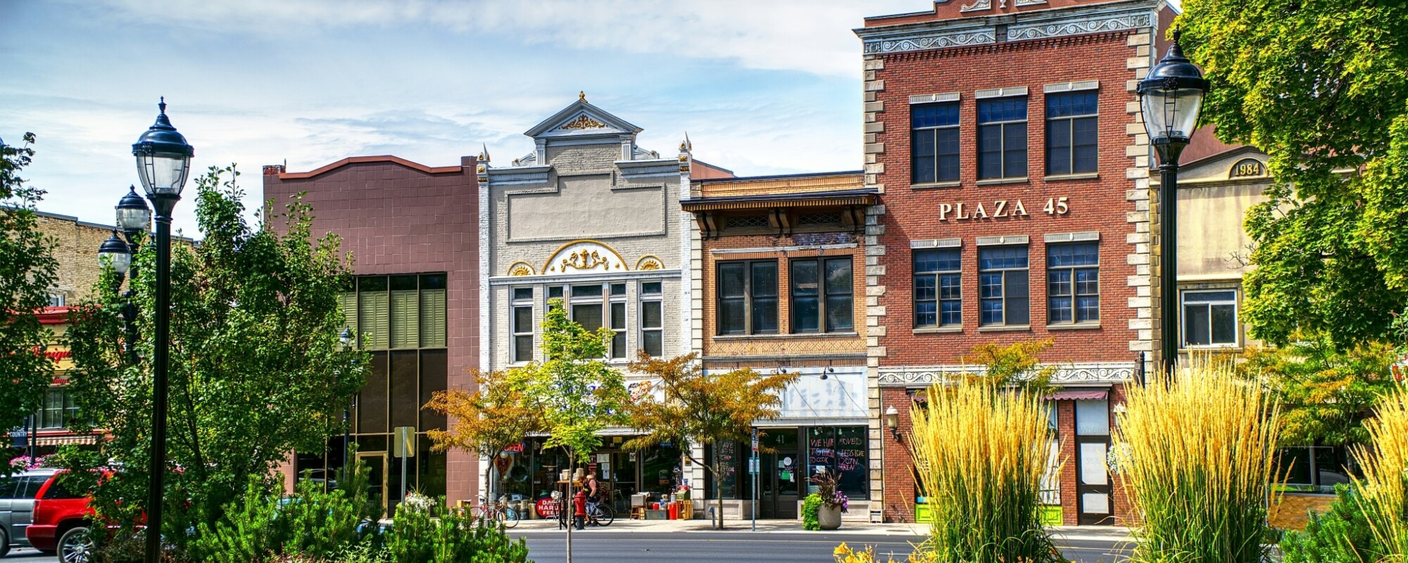 Historic buildings along Main Street in Logan, Utah