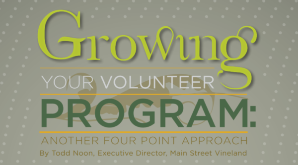 Growing your volunteer program: another four point approach