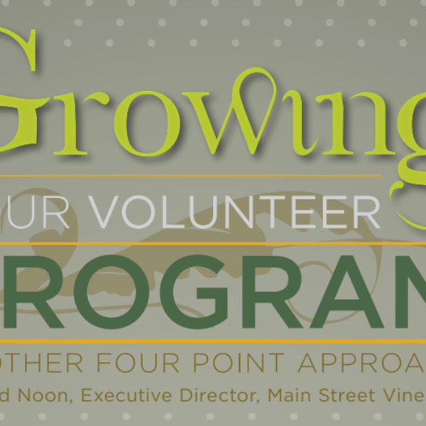 Growing your volunteer program: another four point approach