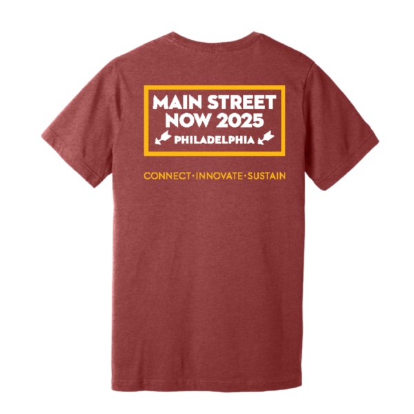 Main Street Now 2025 conference t-shirt