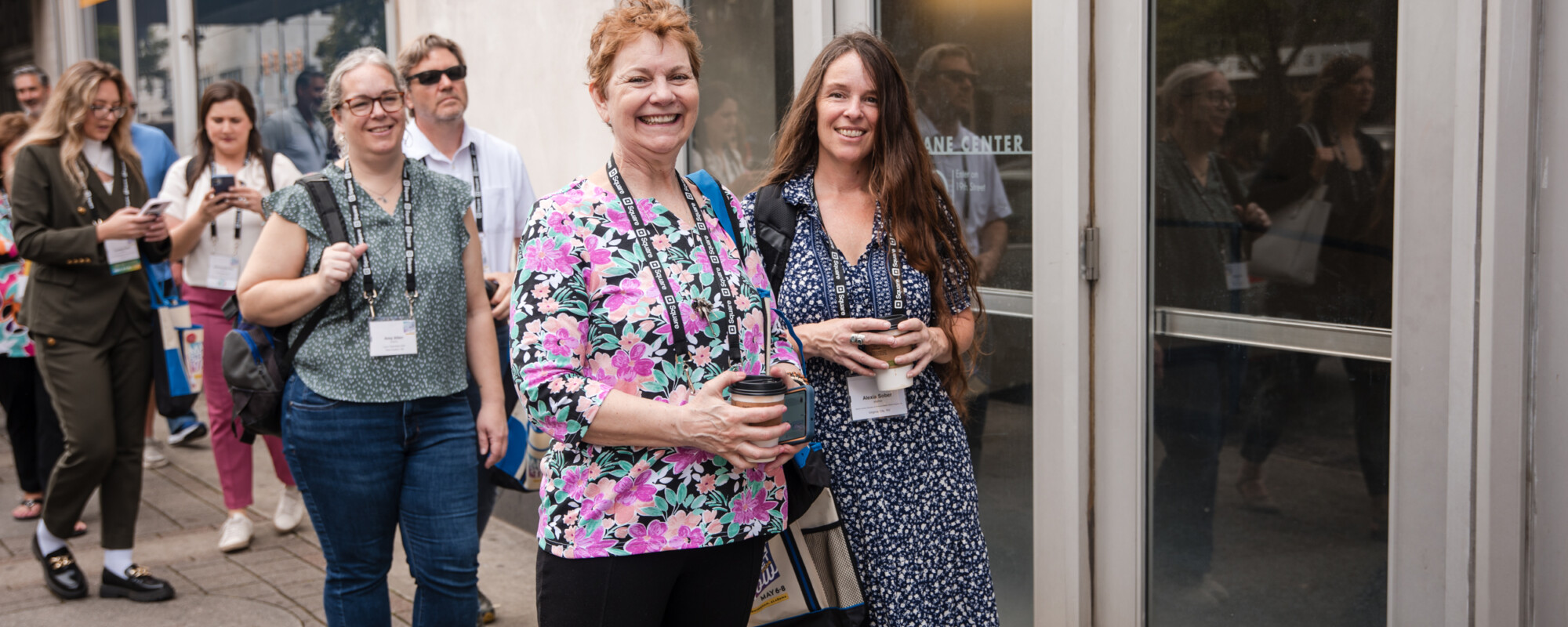 Main Street leaders entering the Alabama Theater during the 2024 Main Street Now Conference