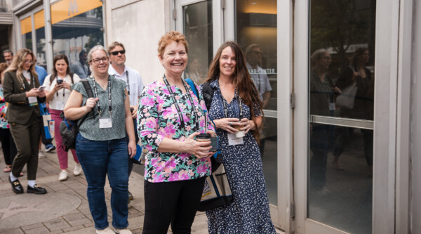 Main Street leaders entering the Alabama Theater during the 2024 Main Street Now Conference