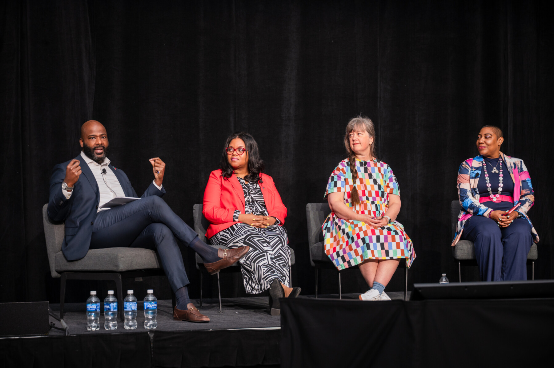 From left to right: Frederick Riley, Dawn Arlington, Jackie Wolven, and Asiaha Butler.