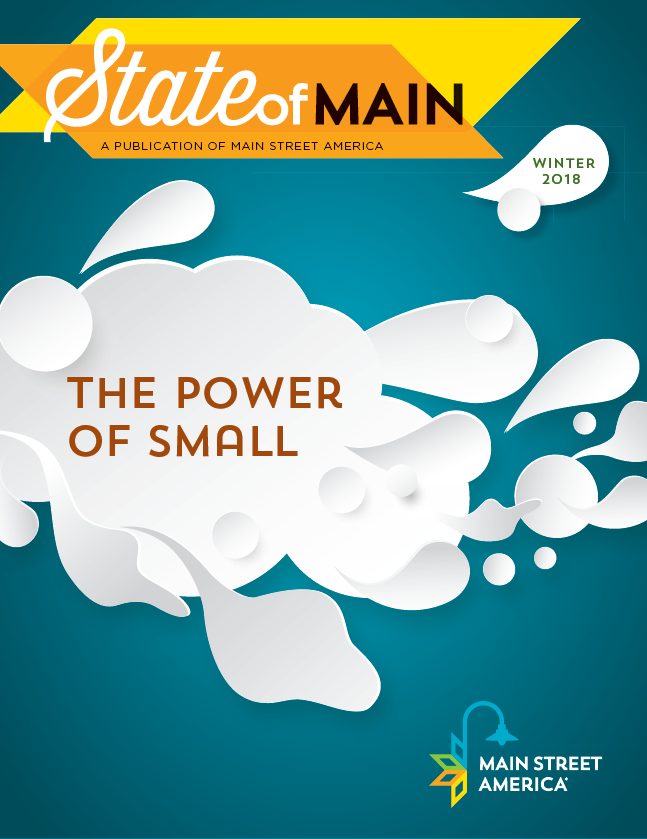 2018 State of Main cover reading "the power of small"