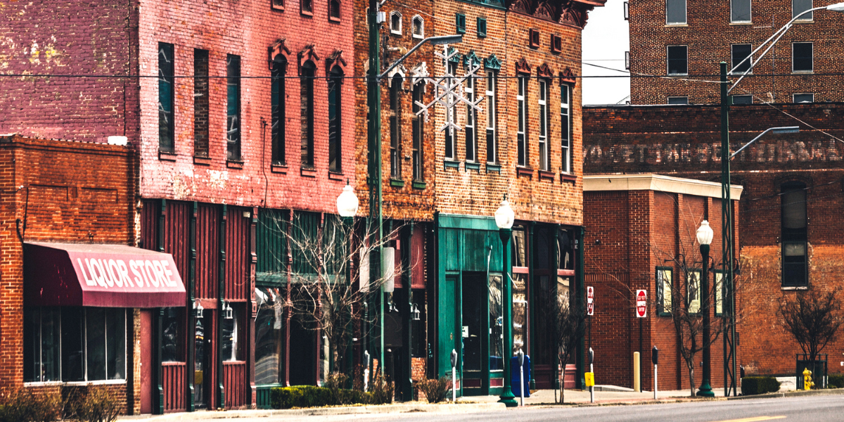 Historic downtown brick buildings