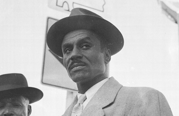 Black and white photo of Reverend Fred Shuttlesworth.