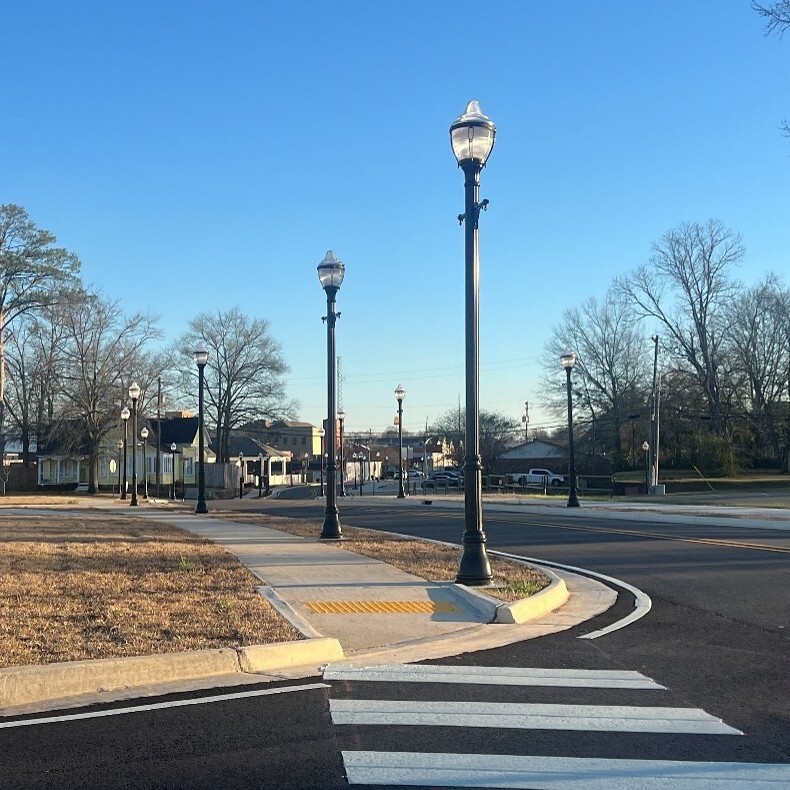 Streetscape improvements in the Monroe Street Corridor.