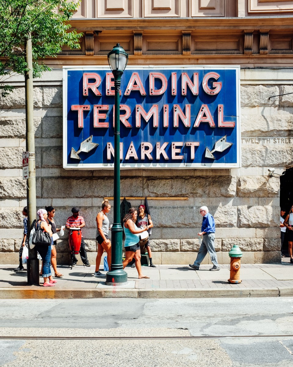 Exterior of the Reading Terminal Market in Philadelphia.