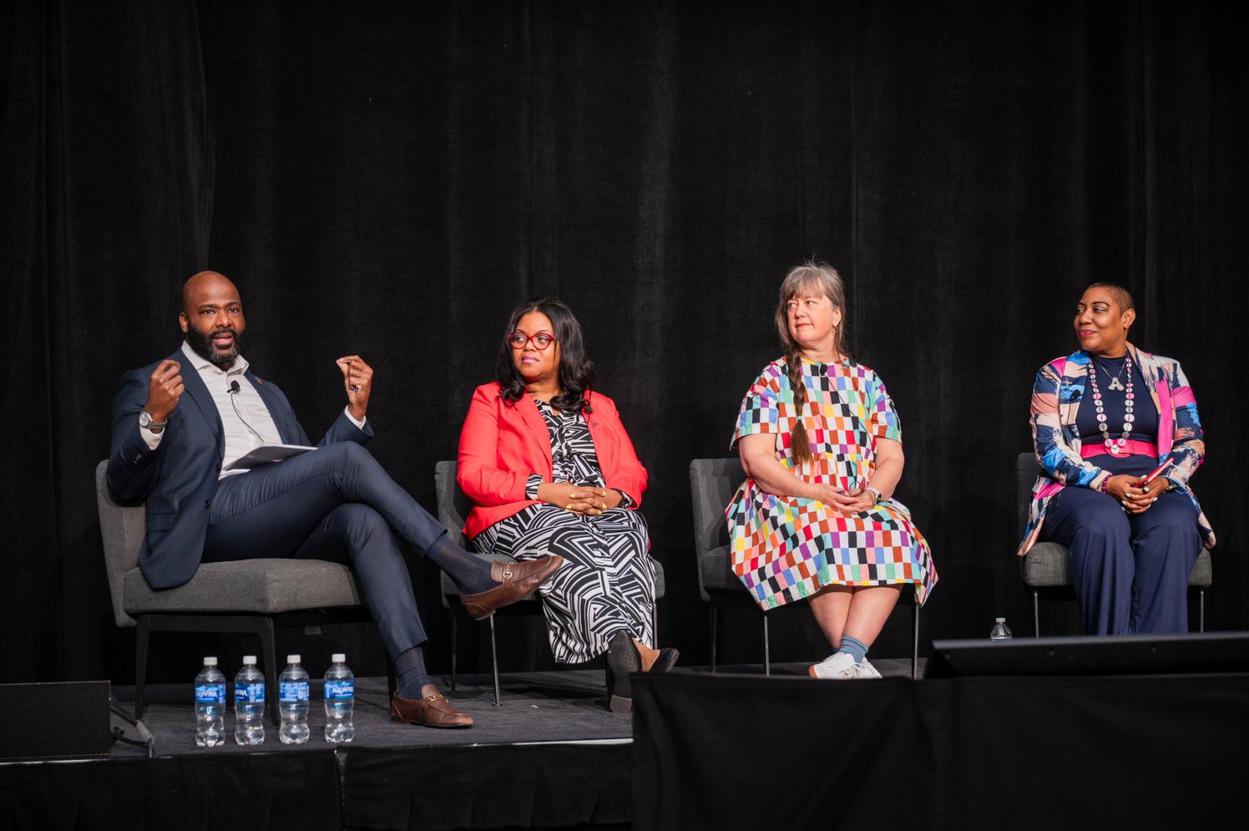 From left to right: Frederick Riley, Dawn Arlington, Jackie Wolven, and Asiaha Butler.
