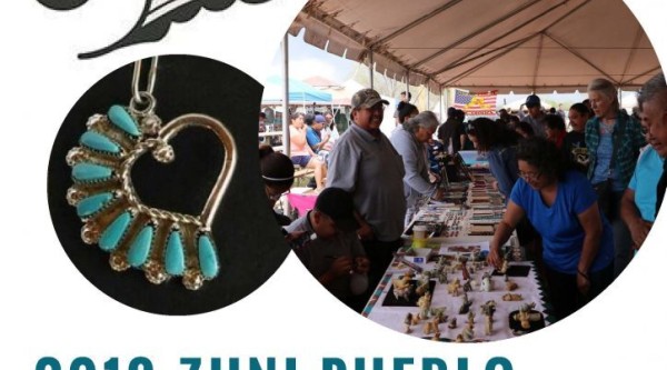 Poster with the words, "2018 Zuni Pueblo MainStreet Festival: Celebrate the Heart of Zuni Pueblo"