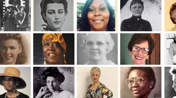 Archival photos of women from different eras