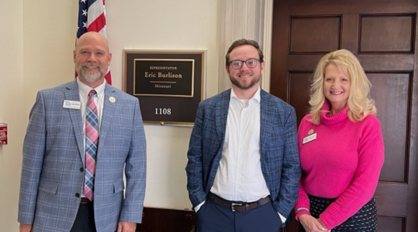 Missouri Main Street staff meeting with representative Eric Burlison