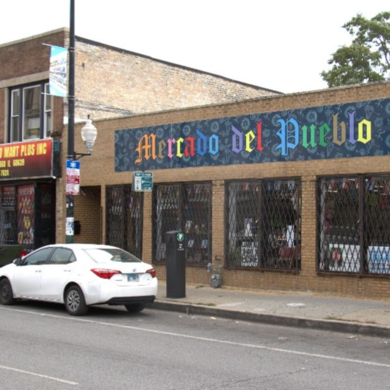 Outside view of the Mercado del Pueblo North Ave Accelerator at The Puerto Rican Cultural Center (PRCC)