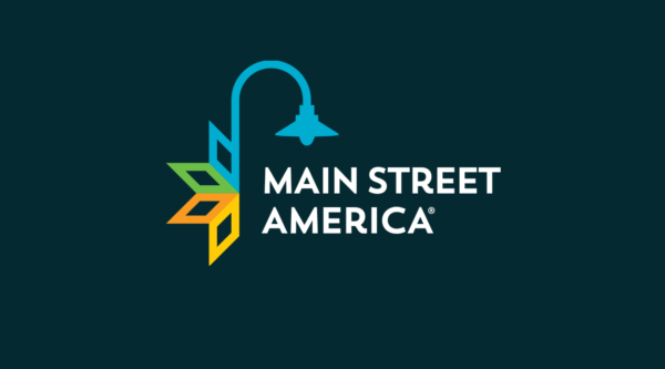 Main Street America logo on a dark color field.